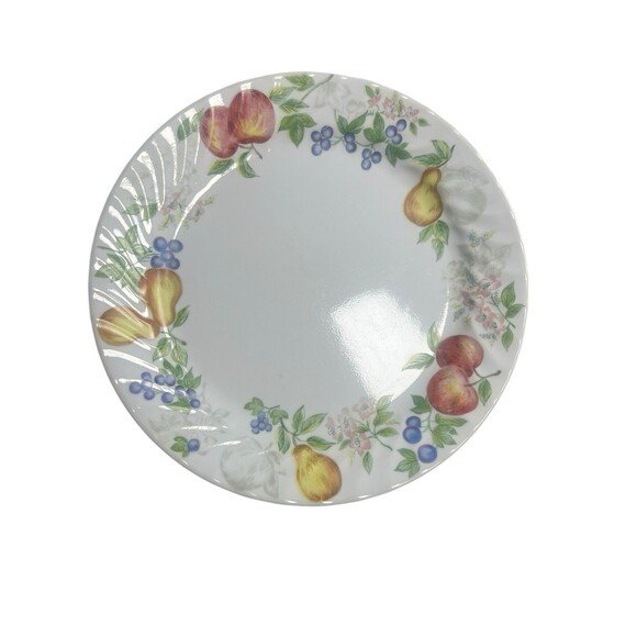 3 Piece Corning Corelle Chutney Fruit Swirl‎ Rim 1 Dinner, 1 Salad, 1 Saucer Set - Picture 12 of 14